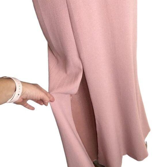Dress the Population Diana Gown Size Small Blush Side Slit Cold Shoulder New - Picture 6 of 15